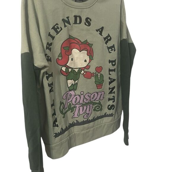 DC Comics Batman Poison Ivy Chibi Plant Friends Crewneck Size XS RARE - Picture 5 of 16